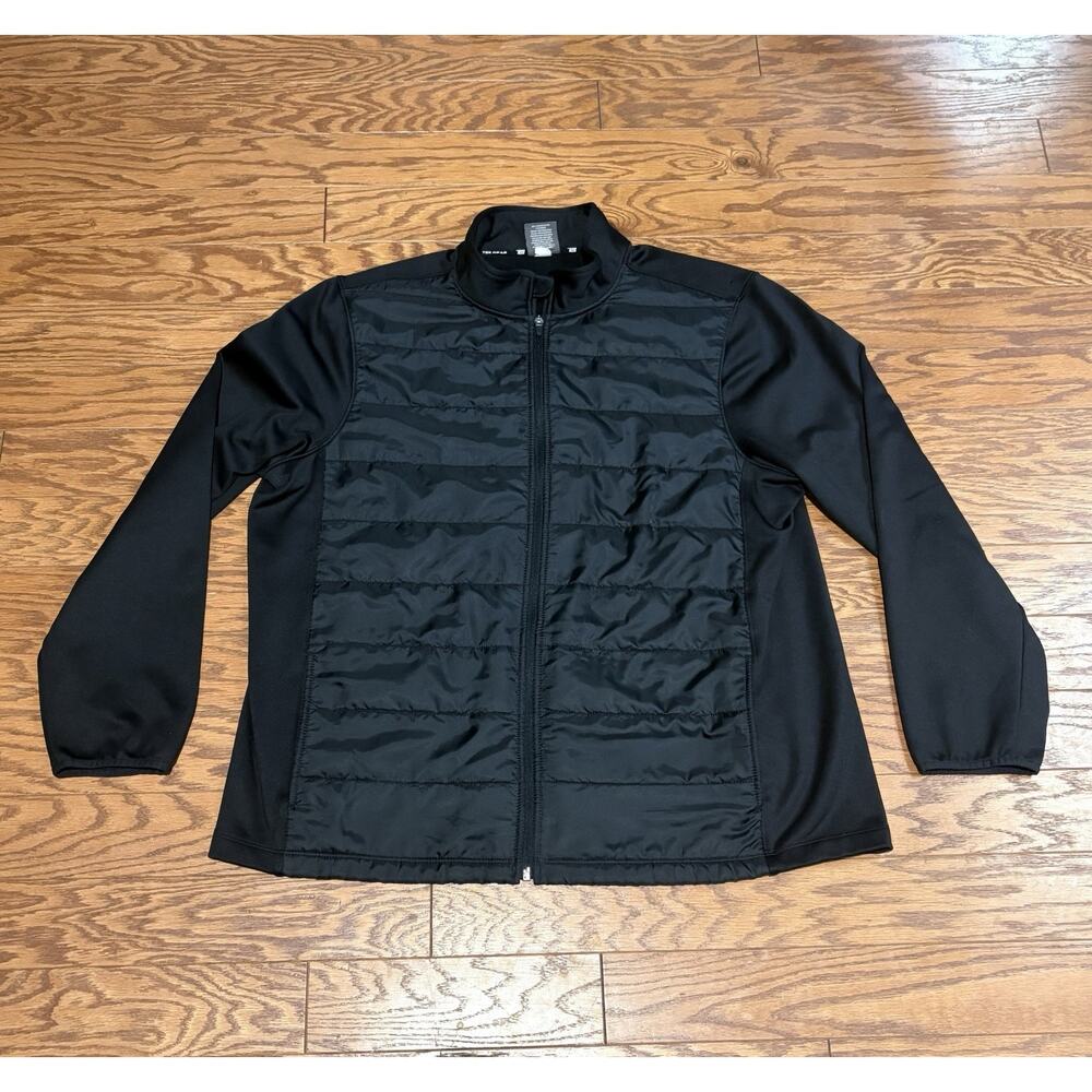 Tek Gear Women's Black Lightweight Full Zip Performance Quilted Jacket, Size XXL